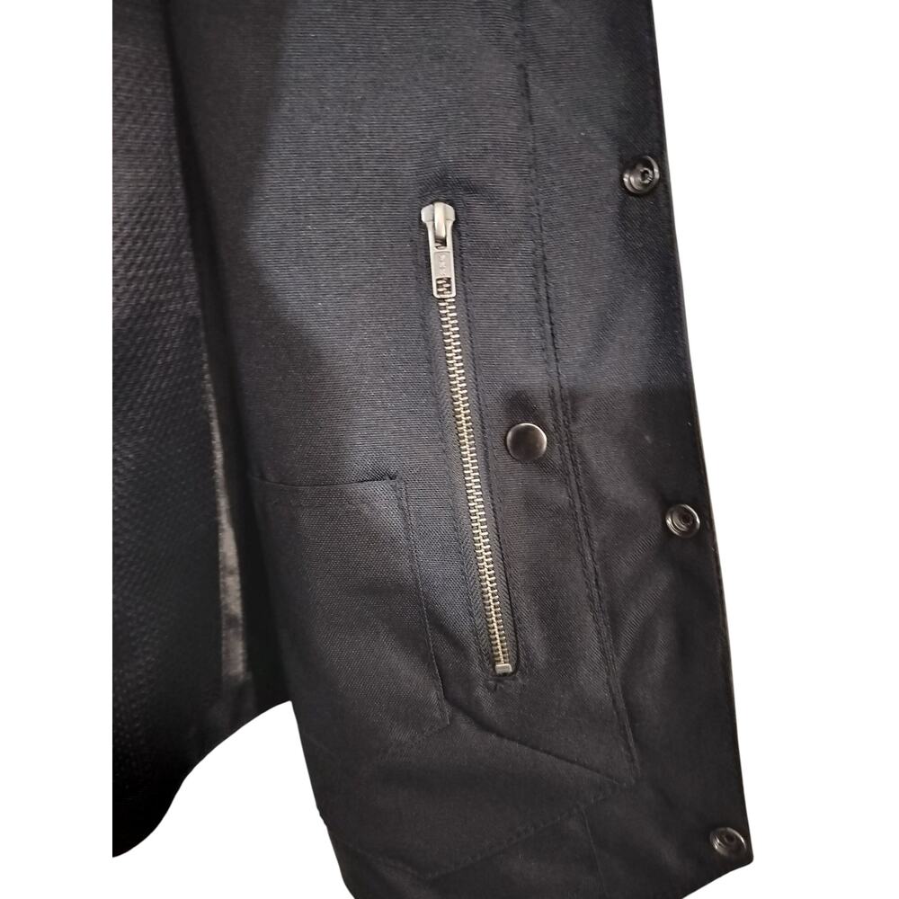 M659) Street & Steel 2nd Amendment Black Leather Motorcycle Vest Size 4XL.Nwot - Picture 3 of 9